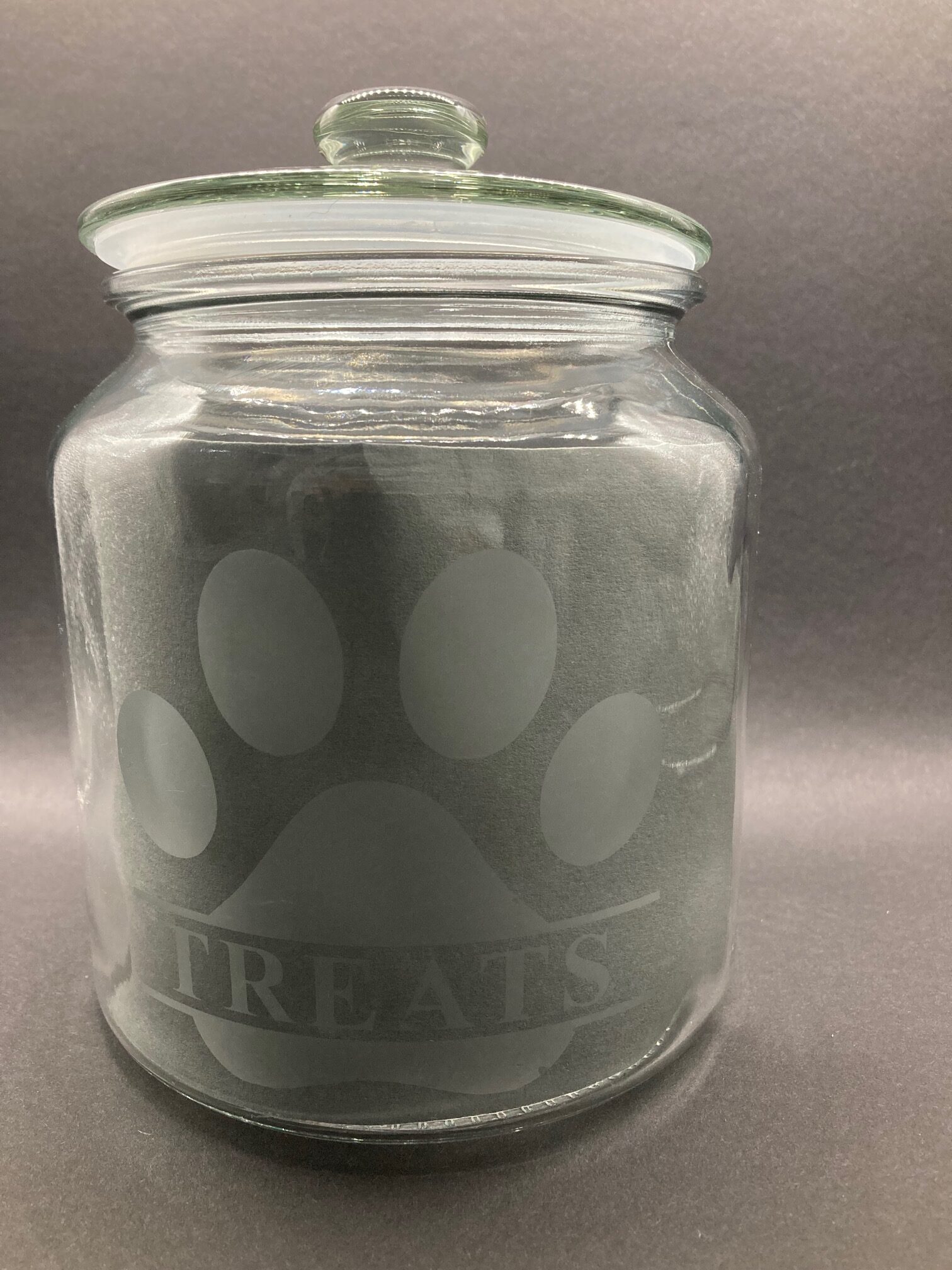 Glazen treatspot graveren